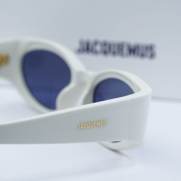 Jacquemus OVALO JAC/4 C7 Cat Eye Sunglasses - White\\Blue main image 6